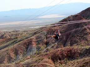 Flightlinez Bootleg Canyon has four zip line runs guests that cover more than 2 kilometres as you speed down the Red Mountains in Boulder City, NV.