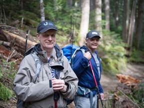 Jonas Granander and Tom Sauls went on a recent camping trip to Cheakamus Lake as participants in the Union Gospel Mission's wilderness program, Expeditions.