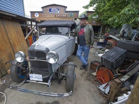 Parts picker and Ford collector Doug Blamey with his 1932 Ford Roadster pick-up at his Maple Ridge, B.C. home.