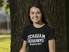 Skye Moore of Seaquam Secondary.