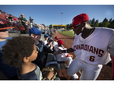 The Vancouver Canadians home opener vs the Everett AquaSox.