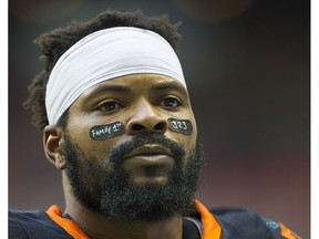 Jeremiah Johnson before taking on the Calgary Stampeders in a regular season CFL game at B.C. Place Stadium at Vancouver in August 2016.