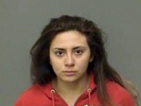 This July 22, 2017 photo provided by the Merced County Sheriff, shows Obdulia Sanchez in Merced, Calif. Sanchez has been arrested in California on suspicion of causing a deadly crash that she recorded live on Instagram. She was booked into the Merced County Jail on suspicion of DUI and vehicular manslaughter after Friday&#039;s crash that killed her 14-year-old sister and badly injured another 14-year-old girl. (Merced County Sheriff via AP)