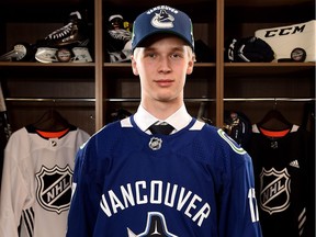 Elias Pettersson, picked by the Vancouver Canucks fifth overall at the 2017 NHL Entry Draft.