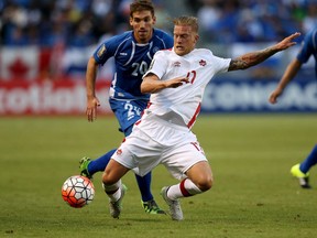 Marcel de Jong in 2015 Gold Cup action for Canada.