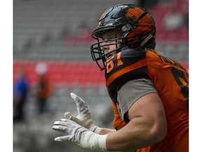 David Foucault of the B.C. Lions has been a welcome physical addition to the CFL club's offence, according to coach Wally Buono.