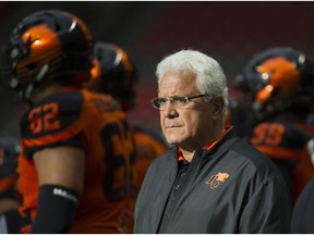 Wally Buono, 67 and rumoured to be thinking of retirement after this CFL season, is focused on winning the 2017 Grey Cup. He has quietly assembled a team that should be in contention.