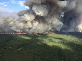 The Big Beaver Creek forest fire crossed the Alaska Highway about 50 kilometres south of Fort Nelson. As of July 9, the fire was approximately 8,200 hectares in size.