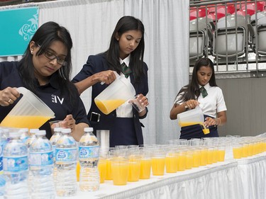 Over 1,500 volunteers helped set up, serve food and refreshments, manage crowds, greet guests and many other jobs during the July 11 celebration at BC Place.