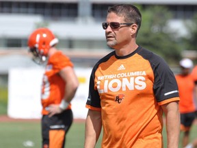 B.C. Lions receivers coach Marcel Bellefeuille at the Canadian Football League's training camp in Kamloops in May/June 2016. (B.C. Lions photo) [PNG Merlin Archive]
PNG