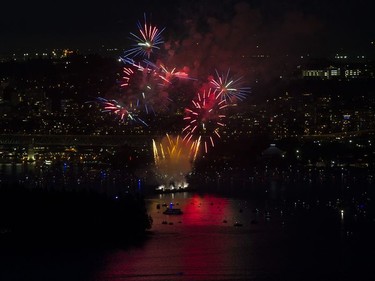 The Akariya Fireworks team from Japan competes in the Honda Celebration of Light at English Bay Vancouver, July 29, 2017.