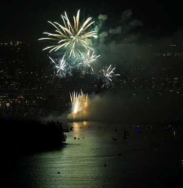 The Akariya Fireworks team from Japan competes in the Honda Celebration of Light at English Bay Vancouver, July 29, 2017.