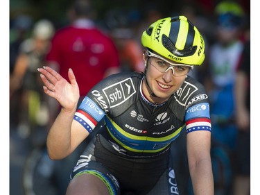 Kendall Ryan won the women's  35 lap / 42 km Global Relay Gastown Grand Prix , Vancouver, July 12 2017.