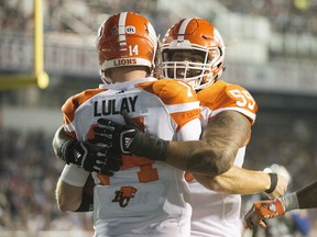 B.C. Lions quarterback Travis Lulay went 29 of 36 for a career high 426 yards and three touchdowns after starter Jonathon Jennings was injured on the first play Saturday's win in Hamilton.