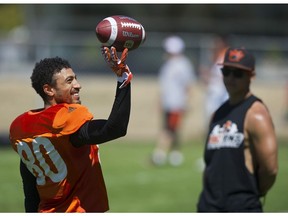 Chris Williams, one of the B.C. Lions' prize off-season signings, works out in Surrey Tuesday. He's almost ready to return to action and that should make the B.C. offence even more dangerous.