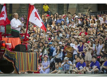 Thousands of people attended the Canada150 parade in Vancouver, B.C., July 2, 2017.