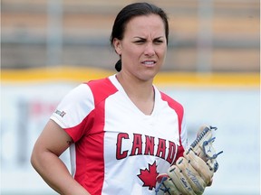 Veteran infielder Jenn Salling and the rest of Team Canada onto the Canada Cup final on Sunday night.