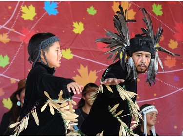 The Spindal Whorl Dancers in action during the annual Fusion Festival in Surrey, BC., July 23, 2017.