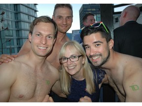 Dr. Peter Centre executive director Maxine Davis and a supporting cast of shirtless raffle sellers successfully helped raise nearly $50,000 at a Pride Cocktail Party in The Loden Hotel for the West End facility dedicated to caring for HIV–positive British Columbians.
