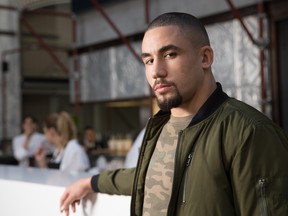 Australian MMA fighter, Robert Whittaker poses for a photograph at Mercedes-Benz Fashion Week Resort 18 Collections at Carriageworks on May 15, 2017 in Sydney, Australia.