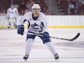 Simon Chen plays in the Canucks Summer Showdown Top Prospect game at B.C. Place.