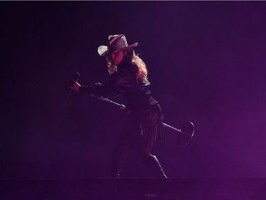 Lady Gaga performs during her "Joanne" world tour at Rogers Arena on August 1, 2017, in Vancouver.