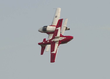 Canadian Armed Forces Snowbirds perform at the Abbotsford Airshow.