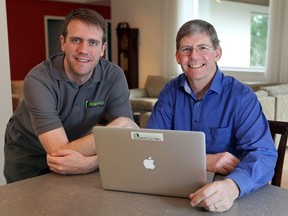 Mark, left, and dad Rob Bernhardt. Rob is CEO of Passive House Canada.