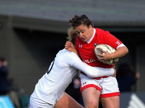 Carolyn McEwen, when she’s not trying to fend off tacklers as a loose-head prop for the women’s national rugby team, has a PhD and is an instructor in UBC’s School of Kinesiology.
