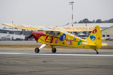 A Jelly Belly-branded stunt plane at Abbotsford International Airshow.