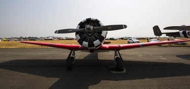 Ex-military Harvard training aircraft at Abbotsford International Airshow.