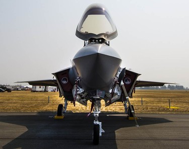 An F-35 on display at Abbotsford International Airshow.