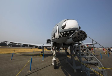 Business end of an American A-10 "Warthog" ground attack aircraft at Abbotsford International Airshow.