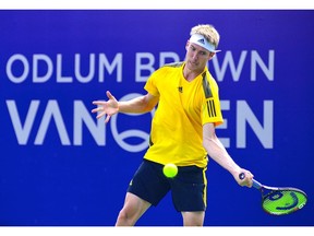 German Cedrik-Marcel Stebe won the Odlum Brown men’s singles title by beating Aussie Jordan Thompson 6-0, 6-1 in a mere 54 minutes.