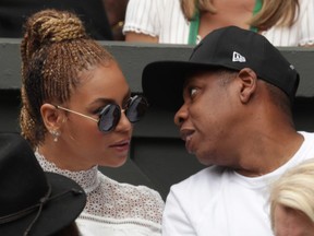 Beyoncé and Jay-Z at Wimbledon tennis championships on July 9, 2016.