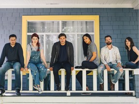 VANCOUVER, B.C. – Award-winning series The Drive Season 2 is set to screen at the Rio Theatre on Oct. 15, 2017. Pictured are: (L to R) actors Nick Hunnings, Lindsay Drummond, Zach Martin, Jennifer Cheon, Graem Beddoes, and Kirsten Slenning.