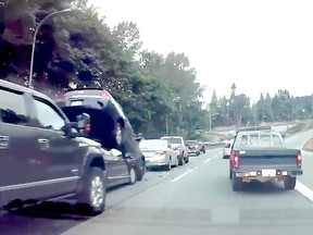 Reader says too many motorists tailgate, creating a big risk on the roads, like this crash on on Highway 1 west of Lynn Creek Bridge.