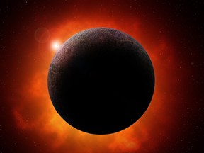 Artist rendering of Nibiru, a large mystery planet on the edge of our solar system.
