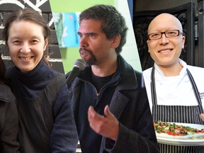 From left to right: Filmmaker Ann Marie Fleming, activist and poet Wayde Compton, and chef Joel Watanabe will be honoured at this year's Hapa-palooza Festival in Vancouver.