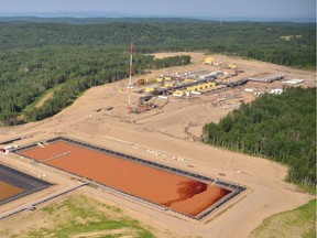 A hydraulic fracturing, or fracking, site as seen from the air, near Fort St. John, B.C.
A three-member scientific panel will review the safety and environmental standards of fracking for natural gas in B.C. and give the provincial government advice on what changes might be needed to minimize its risk to the environment.