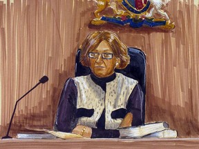 An illustration of Judge Brenda Brown in court in 2005.
