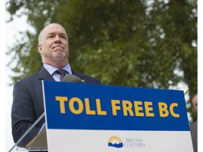 Premier John Horgan announced in August that tolls on the Port Mann and Golden Ears bridges would be cancelled Sept. 1.