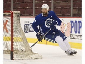 Feeling mentally and physically stronger, defenceman Erik Gudbranson worked out Thursday at the Vancouver Canucks' training camp at Rogers Arena.