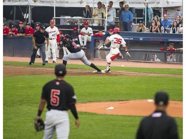 The Vancouver Canadians and Spokane Chiefs face off in the first game of a best-of-five series at Nat Bailly Stadium in Vancouver.