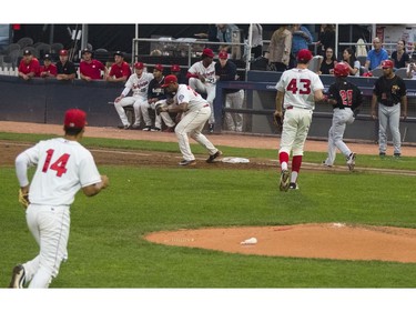 The Vancouver Canadians and Spokane Chiefs face off in the first game of a best-of-five series at Nat Bailly Stadium in Vancouver.