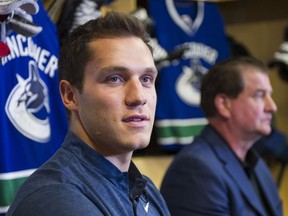 He may not have been drafted by general manager Jim Benning (right) — that selection came the summer before Benning was hired — but Bo Horvat is front and centre as the face of the Vancouver Canucks franchise going forward.