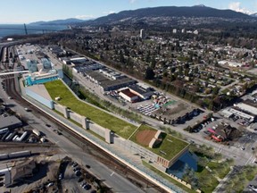 Artist's conception of the new waste water treatment plant that will be built in North Vancouver.