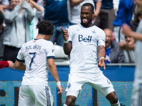 Vancouver Whitecaps' Kendall Waston, right, and Christian Bolanos have been called up by Costa Rica as the Ticos look to qualify for the World Cup.