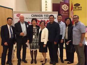 VANCOUVER, B.C.: SEPT. 24, 2017 – Members of the past and present board of directors for S.U.C.C.E.S.S. are pictured in this photos from their 44th Annual General Meeting held on Sunday, September 24, 2017. Donnie Wing (far left) was elected the new chairman.