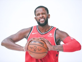 C.J. Miles of the Toronto Raptors during the team's annual media day at the BioSteel Centre in Toronto, Ont. on Monday September 25, 2017.